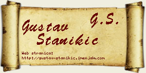 Gustav Stanikić vizit kartica